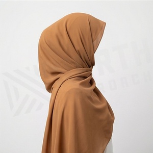 Hiyab de Chifón de Color Sólido para Mujer, Transpirable, para Uso Diario, Pañuelo Étnico de Oriente Medio - Product Image 3