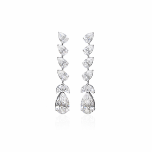 Fabricante de Joyería Fina, Pendientes de Diamantes Creados en Laboratorio, Oro Sólido de 18K, Diamantes en Forma de Pera y Marquesa, Joyería Nupcial para Bodas - Product Image 1