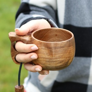 Taza Kuksa de Madera Natural, Taza Hecha a Mano Asequible para Café, Té, Campamento y Viajes, Taza Kuksa Hecha a Mano - Product Image 3