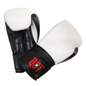 Gants de boxe en cuir de haute qualité QST, design de logo personnalisé, unisexe, couleurs élégantes pour le kickboxing, l'entraînement au sac de frappe - Product Image 3
