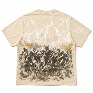 T-shirt graphique surdimensionné de qualité supérieure, 100% coton, imprimé DTG, streetwear lourd, col rond, t-shirt graphique décontracté unisexe - Product Image 2
