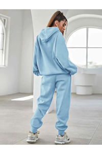 Sweat à capuche pour femme, coupe ample et décontractée, avec logo personnalisé OEM, épaules tombantes, cordon de serrage, épais et surdimensionné, pour l'hiver et l'automne - Product Image 3