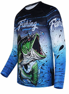 Camisa de Pesca de Manga Larga para Hombre, Camisetas de Pesca - Transpirables, Refrigerantes, Ligeras - Product Image 4