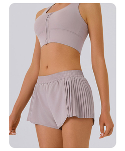 Shorts de Punto de Color Sólido para Mujer, Cintura Elástica, Casuales, Transpirables, Corte Regular, Faldas Cortas para el Verano - Product Image 3
