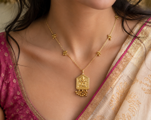 18K Gold Plated Link Chain <b>Statement</b> Pendant <b>Necklace</b> for Women Wedding Gift Jewelry with Flower Shape - Product Image 5
