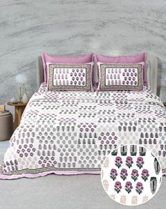 Parure de draps imprimés 100 % coton avec deux taies d'oreiller à fermeture éclair, décoration intérieure, vente en gros, taille King - Product Image 3