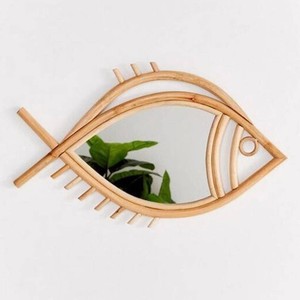 Customize logo & design rattan <b>mirror</b> high quality hand-made kids koala wall mounted <b>mirrors</b> - Product Image 2