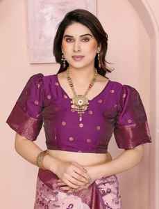 Sari de Seda Banarasi de Primera Calidad con Pallu de Zari Pesado para Novias y Fiestas de Recepción, Disponible a un Precio Competitivo - Product Image 2