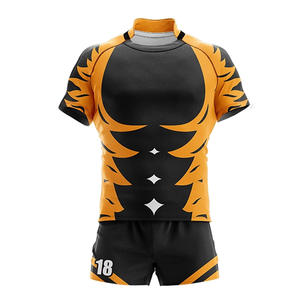 Ensemble d'uniformes de rugby respirants pour hommes, personnalisables par transfert thermique, avec protection UV, pour équipes, vente en gros, au meilleur prix - Product Image 3