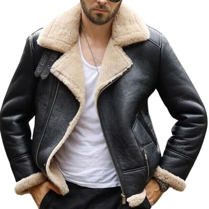 Chaquetas de Cuero Genuino al por Mayor, Novedad de 2024, Abrigo de Piel Auténtica, Chaqueta Bomber, Chaqueta de Cuero con Piel para Hombre, Talla Grande - Product Image 2