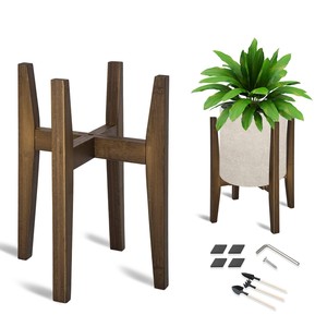 Wholesale Mango Wood Two-Tiered <b>Planter</b> Stand - Elegant Design - Product Image 4