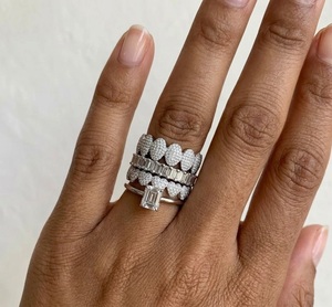 Nuevo Diseño 2026 Anillo de Diamantes en Forma de Corazón Chapado en Oro de 925 Plata de Ley con Diamantes Cultivados en Laboratorio en Oro Amarillo Sólido de 10K/14K - Product Image 4