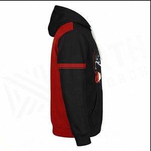 Sudadera con Capucha North Approach para Hombre, Roja y Negra, con Estampado de Bandera Americana, Informal, Corte Regular, Forro Polar de Poliéster, para Otoño - Product Image 3