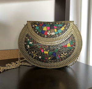 Pochette en métal faite à la main en gros sacs et portefeuilles de mode pour femmes d'Inde - Product Image 3