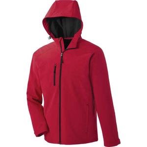 Vestes softshell décontractées pour hommes, hiver, 100% polyester, manteaux chauds standard, doublure polaire, capuche, col montant, imperméables, coupe-vent - Product Image 1