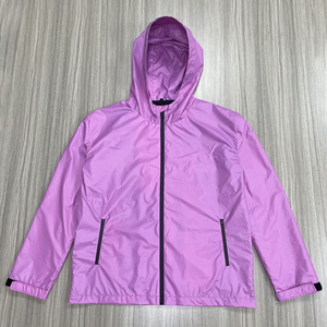 Veste coupe-vent thermochromique à capuche unisexe pour homme adulte avec fermeture éclair, manches longues, vêtement décontracté, couleur changeante rose - Product Image 2