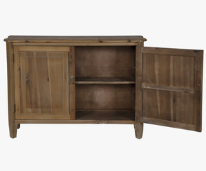 Wholesale Luxury <b>Rustic</b> Solid Wood Storage <b>Cabinet</b> with Double Doors Multi Tier Credenza Unit for Living Room and Hotel Decor - Product Image 5