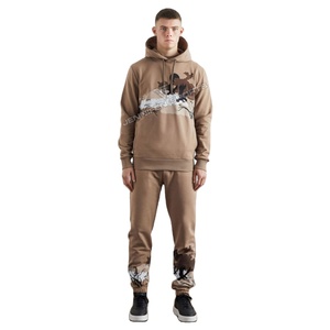 Survêtement d'hiver personnalisé pour homme, grande taille, respirant, uni, 100% coton molletonné, séchage rapide, style sportif décontracté - Product Image 1