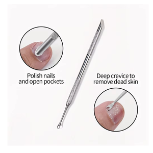 Soportes de Acero Redondeados con Bordes Grabados para Manicura, Eliminación de Piel Muerta, Preparación de Uñas, Set de Regalo Profesional - Product Image 2
