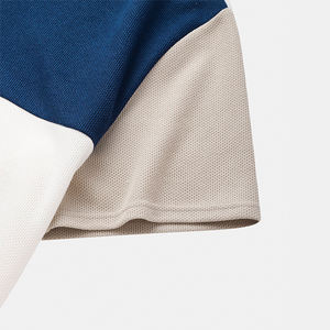 เสื้อยืดฮู้ดดี้สีบล็อค ผ้าคอตตอนออร์แกนิคนุ่ม แห้งเร็ว สไตล์สตรีทแวร์สำหรับผู้ชาย เสื้อยืดฤดูร้อน - Product Image 5