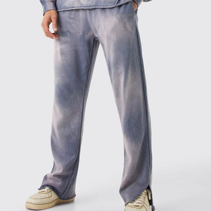 Ensemble de survêtement surdimensionné en graphite pour homme, personnalisé OEM, avec sweat à capuche en molleton de coton de qualité supérieure et pantalon de survêtement à jambes larges - Product Image 3