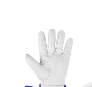 ถุงมือเชื่อมหนังแท้แบบพรีเมียม TIG/MIG พร้อมปลอกข้อมือหนังแยกสีน้ำเงินแบบยาวพิเศษ พร้อมโลโก้แบบกำหนดเองได้ - Product Image 2