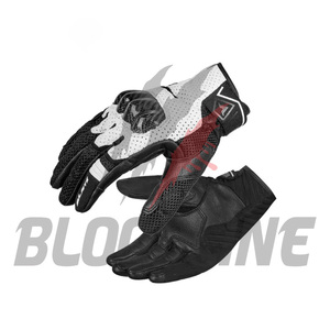 Motorcycle <b>gloves</b> breathable Unlined sporty black leather Four seasons cycling <b>gloves</b> Sporty style cycling mittens - Product Image 2