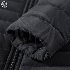 Chaqueta de Invierno con Capucha 100% Poliéster, Cierre de Cremallera, Tela Brillante con Efecto Burbuja, Secado Rápido, Resistente al Viento, Servicio OEM, Personalizable para Hombre - Product Image 4