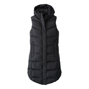 Gilet matelassé sans manches personnalisé pour femme avec logo – Veste longue d'extérieur respirante et rembourrée pour l'hiver - Product Image 1