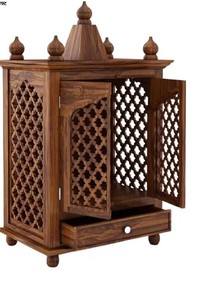 Fully Carved Solid Wood Farmhouse Modern Home Shrine & Tabletop Temple Mandapam | B2B Wholesale Furniture India - Product Image 2