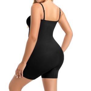 Body sculptant sans bretelles, moulant, sans couture, mi-cuisse, pour le sport, à compression douce, effet ventre plat, écologique - Product Image 5