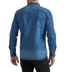 Camisa de Mezclilla de Manga Larga para Hombre, Elegante, Tejido Resistente, Ropa Casual, Perfecta para el Guardarropa Diario - Product Image 2