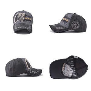 Gorra de Béisbol Vintage de 6 Paneles, Bordada, de Mezclilla, Ajustable, Unisex, para Adultos, 54-60 cm - Product Image 5
