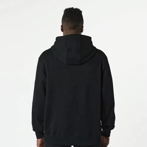 Sweat à capuche polaire d'hiver pour homme, personnalisable avec logo, coupe oversize, doublé, couleur unie, respirant, vente en gros - Product Image 3