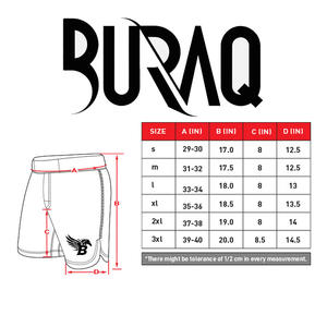 Shorts de combat MMA personnalisés pour hommes, vêtements d'entraînement de combat en gros par Buraq MMA Sports - Product Image 2