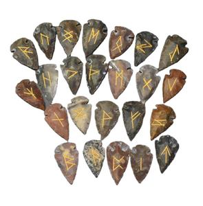 Pointes de flèches sculptées en pierre précieuse de forme carrée, effet toucher réel, best-seller - Product Image 2