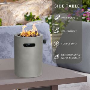 Brasero de table au propane sans fumée de 10 000 BTU - Colonne de feu portable au gaz oxyde avec pierres de lave pour patio, balcon, jardin - Product Image 6