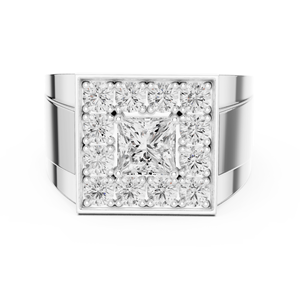 แหวนประดับมุกชุบทอง14k ประดับลายเปลวไฟของ Riza สำหรับผู้ชาย - Product Image 3