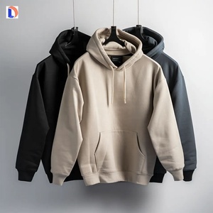 High Street 80 Cotton 20 Polyester Hoodies Heavy Weight Terry Fleece Fabric Hoody - Product Image 2