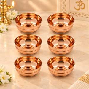 Juego de Tazones de Cobre Hechos a Mano para Cocina, Comedor, Servir y Uso Decorativo - Product Image 1