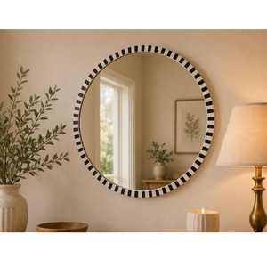 Espejo Decorativo de Pared Hexagonal Moderno con Incrustaciones de Hueso, Hecho a Mano, Decoración Premium para el Hogar, Directo de Fábrica - Product Image 1