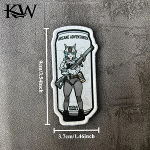 Parches tácticos de grupo sanguíneo estadounidenses para ropa, calavera, insignias bordadas para airsoft, pegatinas, rayas, apliques - Product Image 3