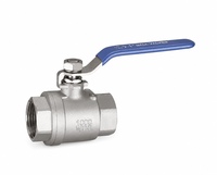 Vanne à boisseau sphérique en acier inoxydable 201 304 2PC Q11F-PN16 1/4"-4" BSP BSPT avec poignée manuelle 1000WOG