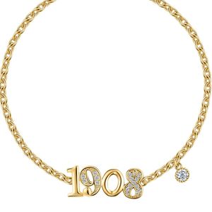 Bracelet tennis doré avec pendentif chiffre, élégant accessoire de bijouterie pour femmes et jeunes filles, idéal pour les fêtes et le quotidien - Product Image 6