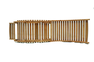 เก้าอี้เลานจ์ผ้ากลางแจ้งแบบพกพาที่ทันสมัยเบาะสีแดงพับได้ที่พิงศีรษะโครงไม้สำหรับใช้ในร่ม/กลางแจ้งลานสวน - Product Image 3