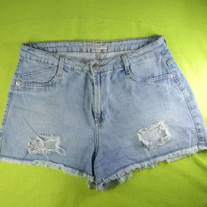 Pantalon décontracté d'été pour femme, taille mi-haute, motif 3D, jean déchiré, prix abordable, short en denim pour femme - Product Image 1