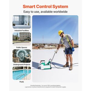 Soldadora de Aire Caliente para Techos de Alta Potencia 3400W 220V, para Plástico PVC TPO, Ancho de Soldadura de 1.57 Pulgadas, Espesor de 0.04-0.08, Máquina de Soldar de 6 Pulgadas - Product Image 5