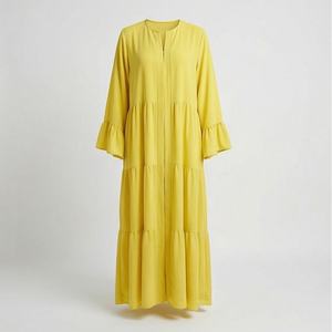 Abaya de una Pieza para Mujeres Musulmanas, Hecha en Fábrica, Venta al por Mayor, Vestido Islámico Largo, Hijab Modesto, para Fiestas Nocturnas, Proveedor de Moda en Poliéster - Product Image 1