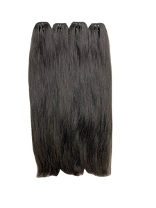 Extension de cheveux humains vietnamiens naturels, lisses, à double tirage, double trame, cuticule alignée, tissage, pour femmes noires, 100% - Product Image 4