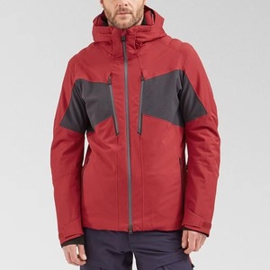 Men's Waterproof 10,000mm Thick Lined <b>Soft</b> <b>Shell</b> <b>Hooded</b> <b>Jacket</b> Color Blocked Zip Fly Regular Fit Winter - Product Image 1
